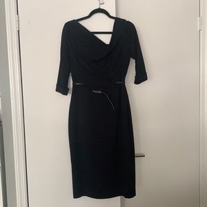Black Halo Jackie O 3/4 Sleeved Sheath Dress 8